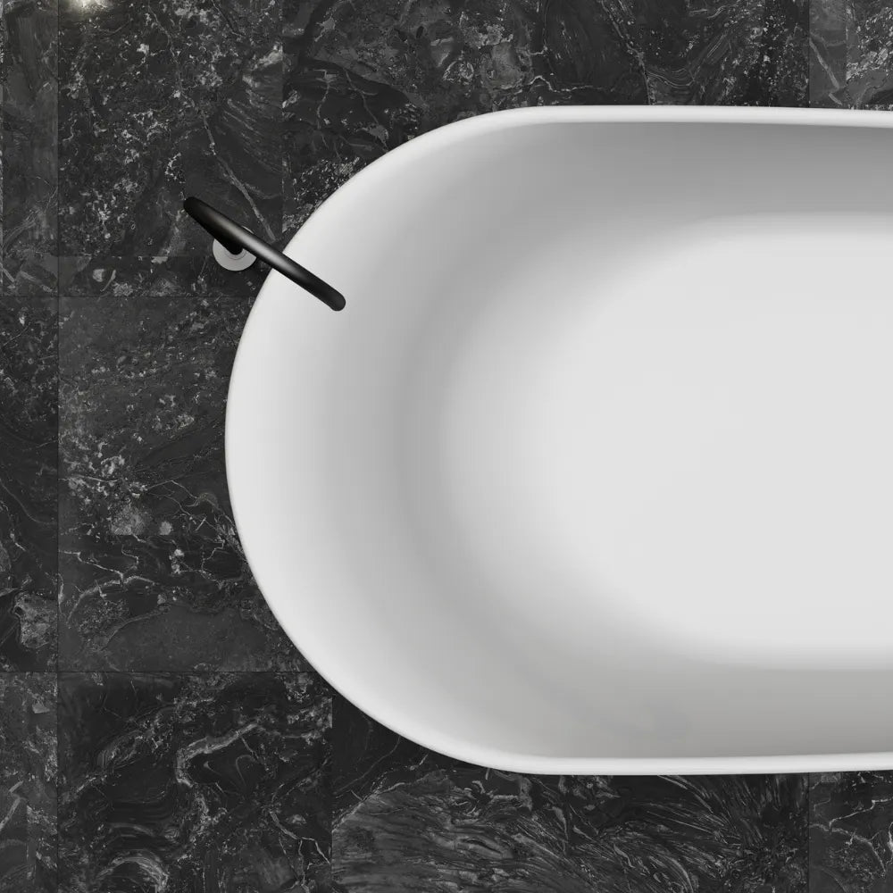 71 inch Monblari Sculptural Solid Surface Freestanding Bathtub