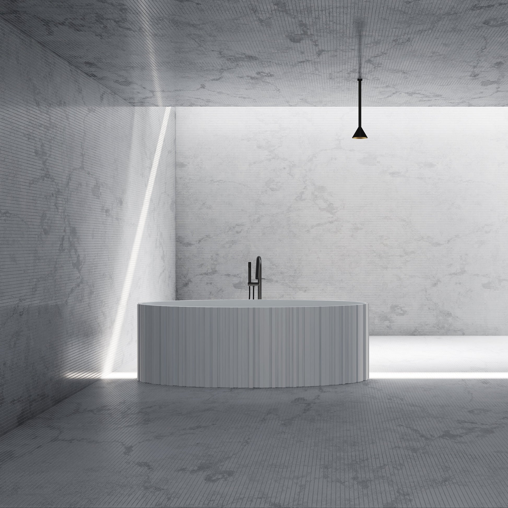 67 Inch MonBlari Solid Surface Freestanding Bathtub MR-88857-MW MR88857MW-FrontView