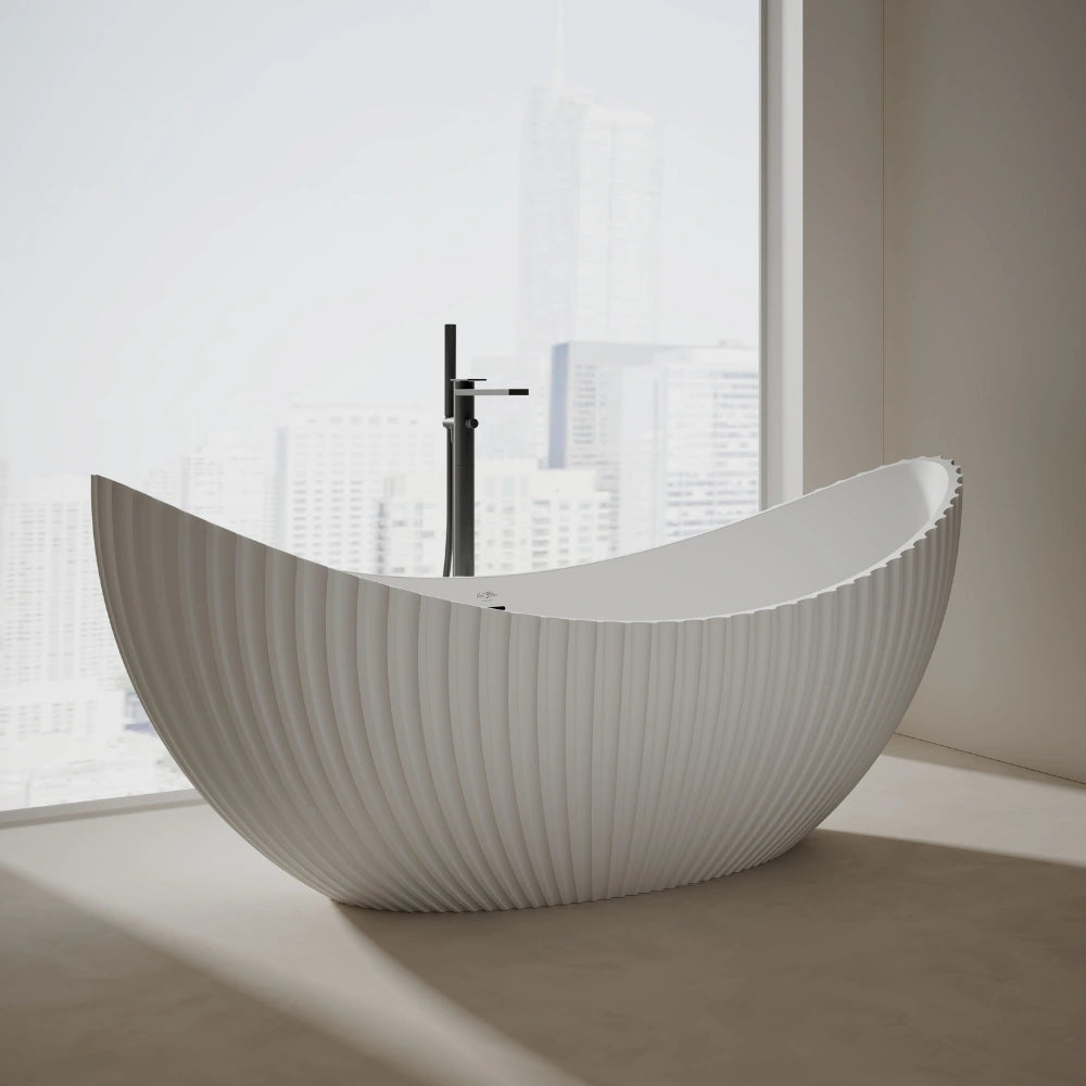 71 Inch MonBlari VENUS Series Crescent Bathtub