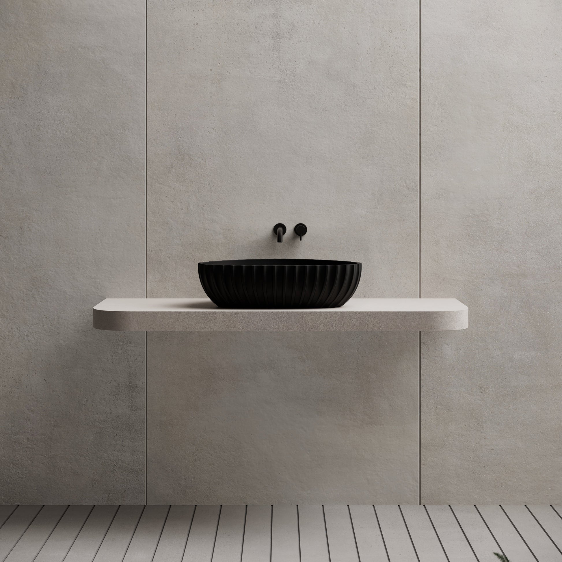 Green Solid Surface Vessel Basin | Modern Sculpted Bathroom Sink – MonBlari, image size:1946x1946