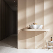 24 Inch MonBlari Solid Surface Vessel Bowl Sink Bathroom Sink-MR-A8872-MW-FrontView