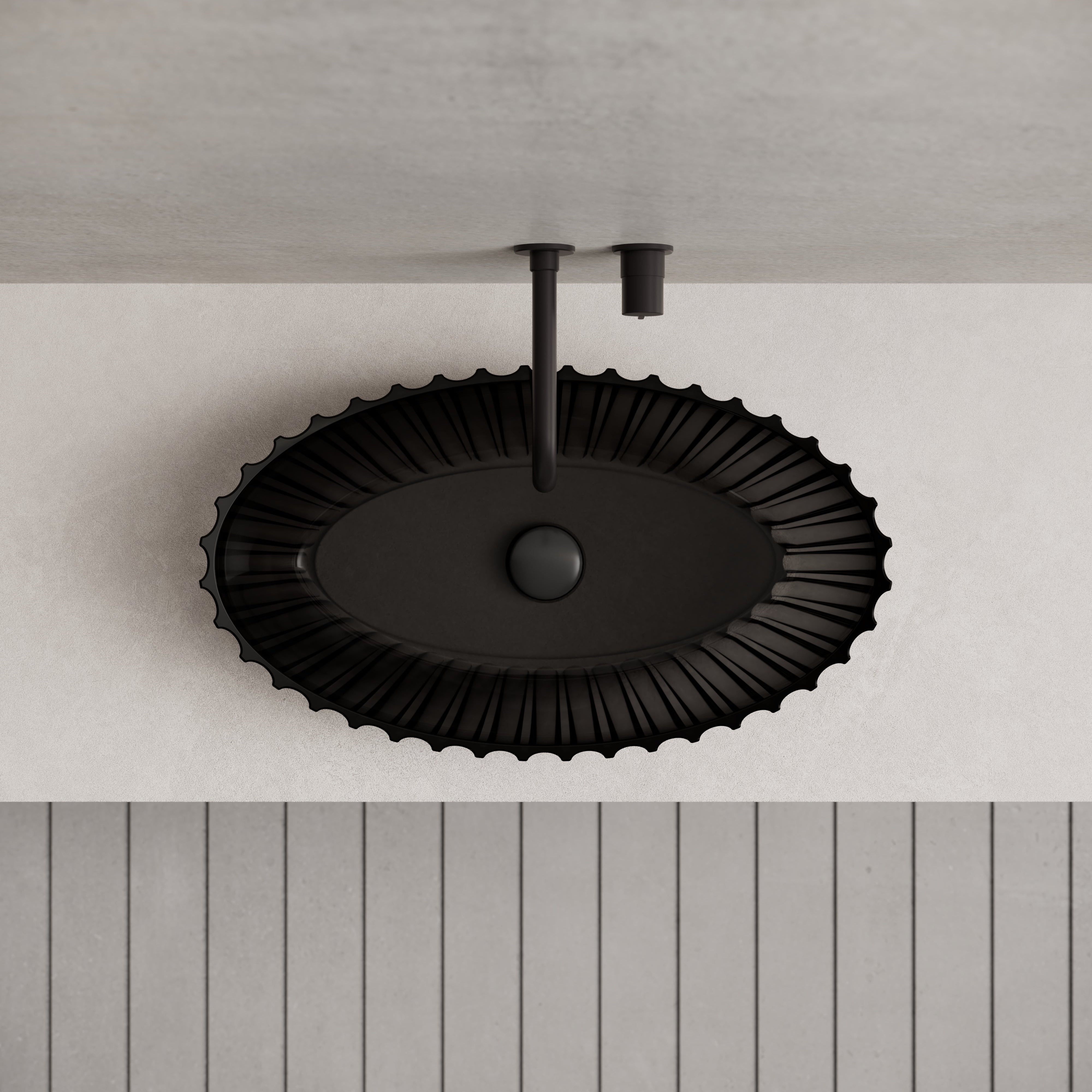 23.6 Inch MonBlari Resin Vessel Bowl Sink Bathroom Sink MR-A8878T-CT01-TopView