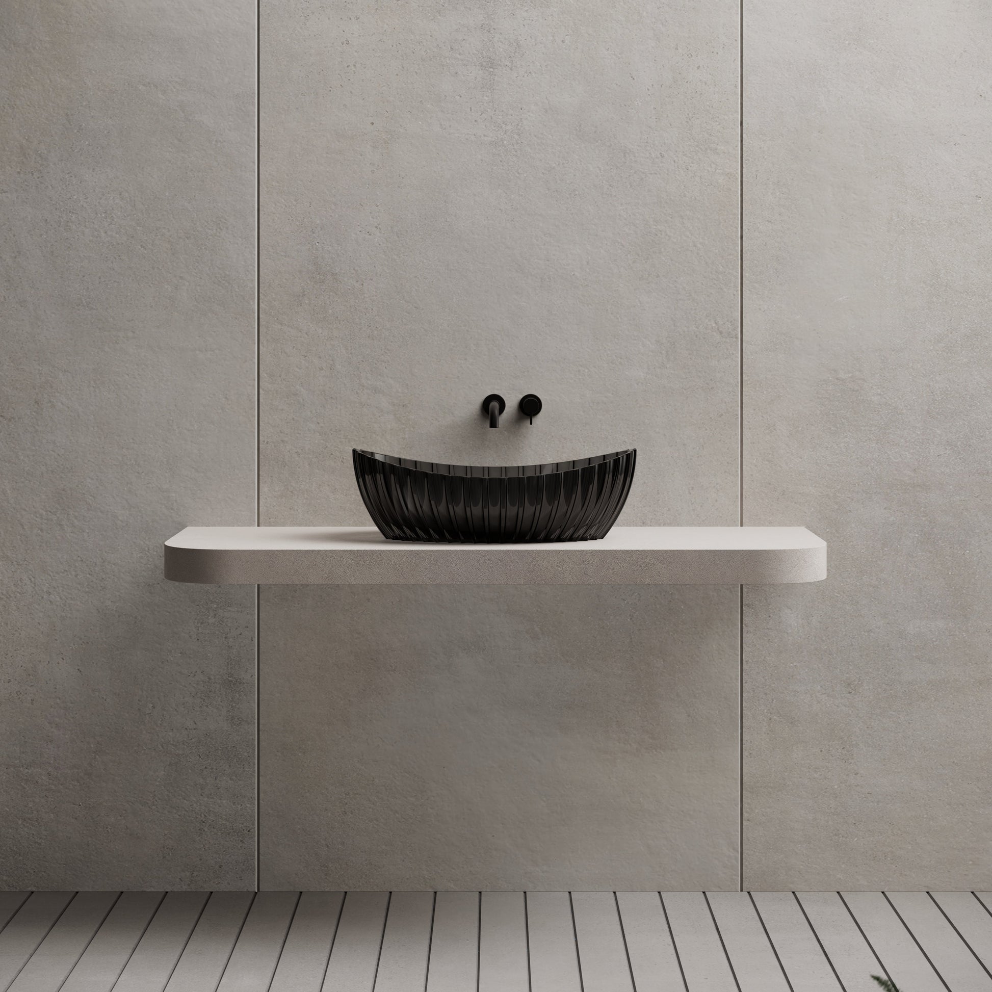 23.6 Inch MonBlari Resin Vessel Bowl Sink Bathroom Sink MR-A8878T-CT01-FronView