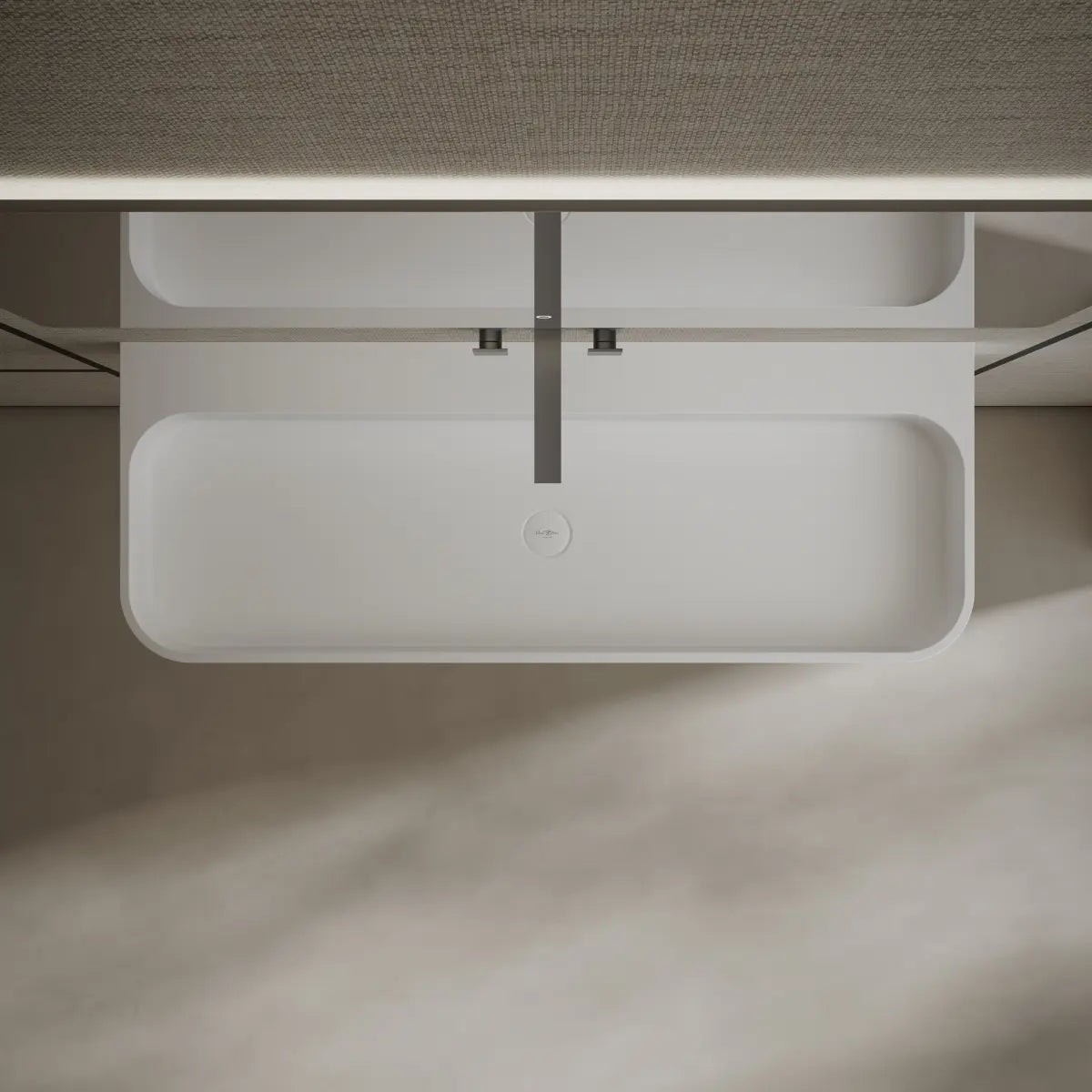 31.5-47.2 Inch MonBlari Solid Surface Vessel Wall Mount Bathroom Sink