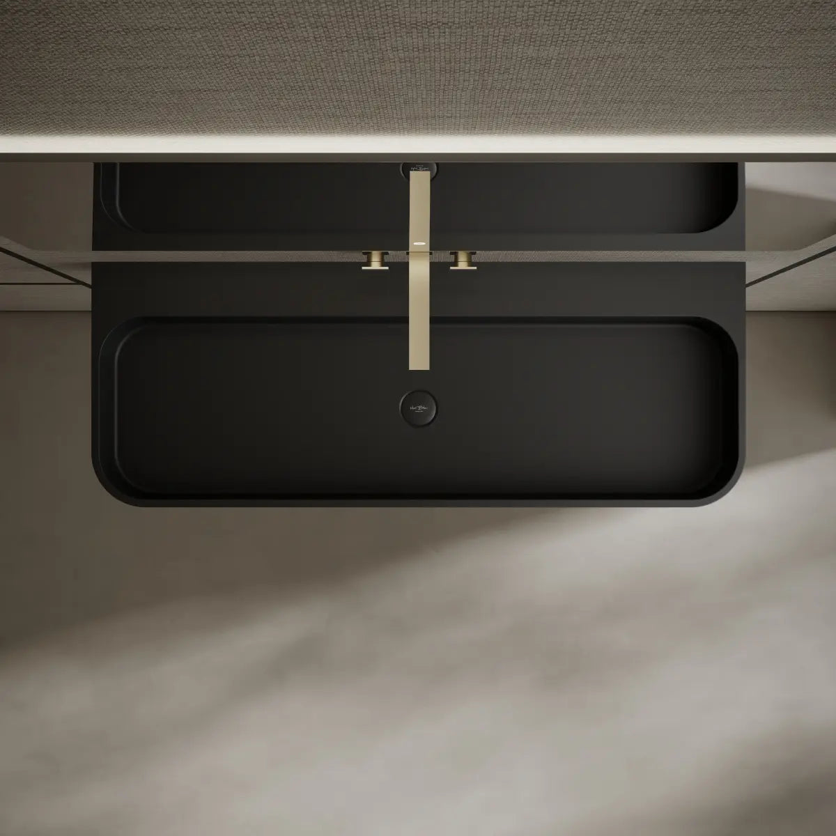 31.5-47.2 Inch MonBlari Solid Surface Vessel Wall Mount Bathroom Sink