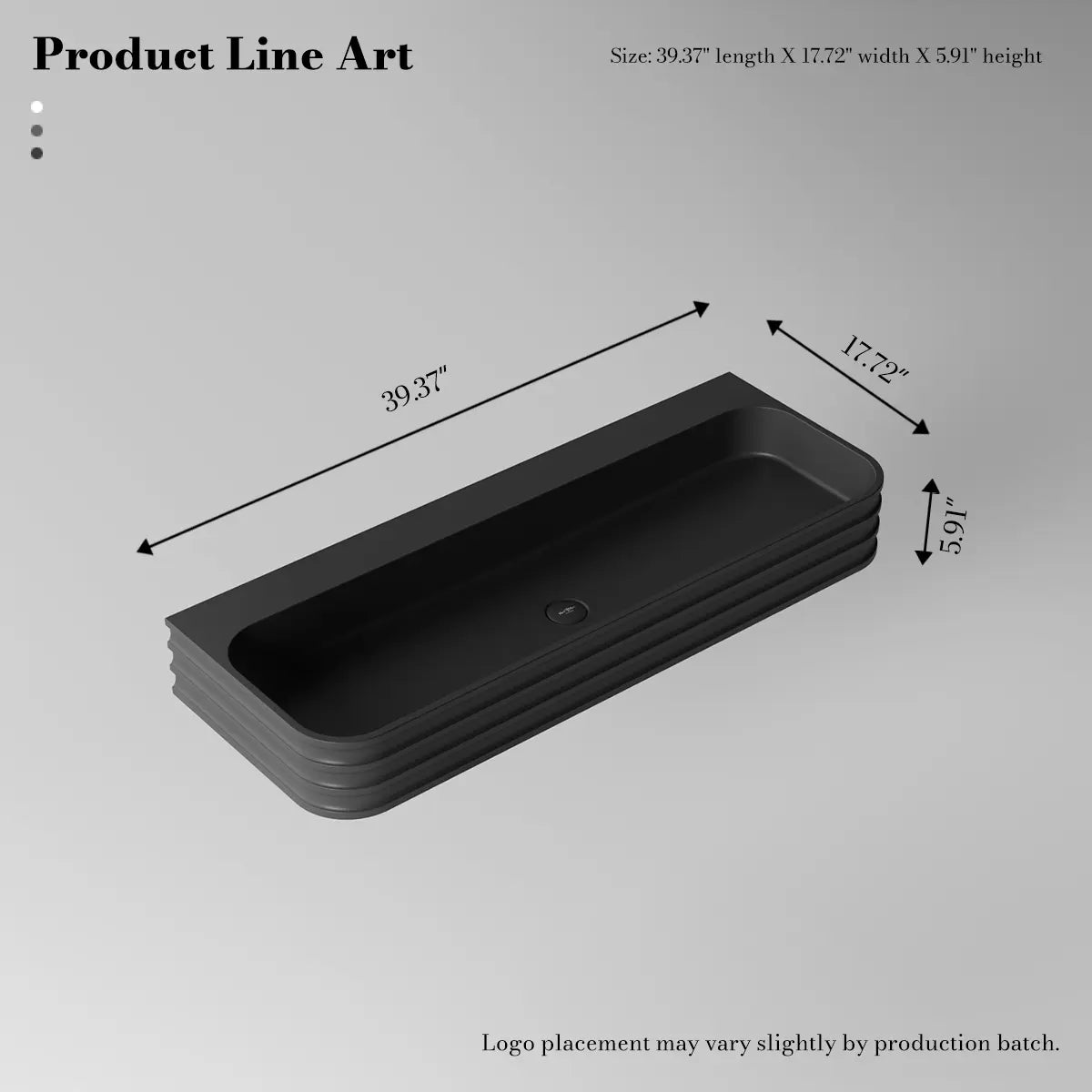 31.5-47.2 Inch MonBlari Solid Surface Vessel Wall Mount Bathroom Sink