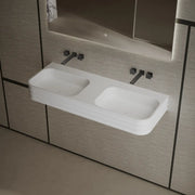 47.2 Inch MonBlari Solid Surface Wall Mount Bathroom Sink