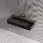 31.5-47.2 Inch MonBlari Solid Surface Vessel Wall Mount Sink for Bathroom