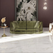 67 Inch MonBlari Resin Freestanding Bathtub MR-T88851-GR-FrontView