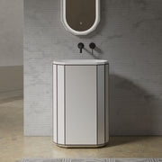 MonBlari BERYL Series Pedestal Sink With Black Rim