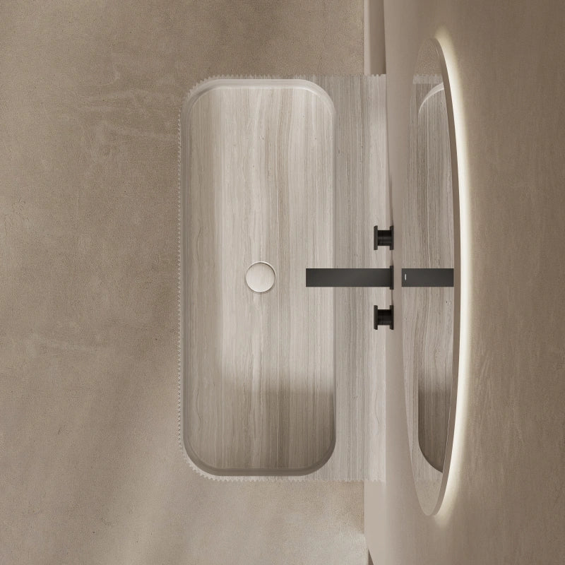 24"-47" MonBlari Marble Wall-Mounted Bathroom Wall-Mounted Sink