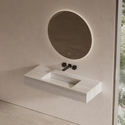 39" MonBlari Spacious Marble Wall-Mounted Bathroom Basin