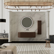 MonBlari Bvlgari Marble Bathroom Vanity with North American Black Walnut Cabinet