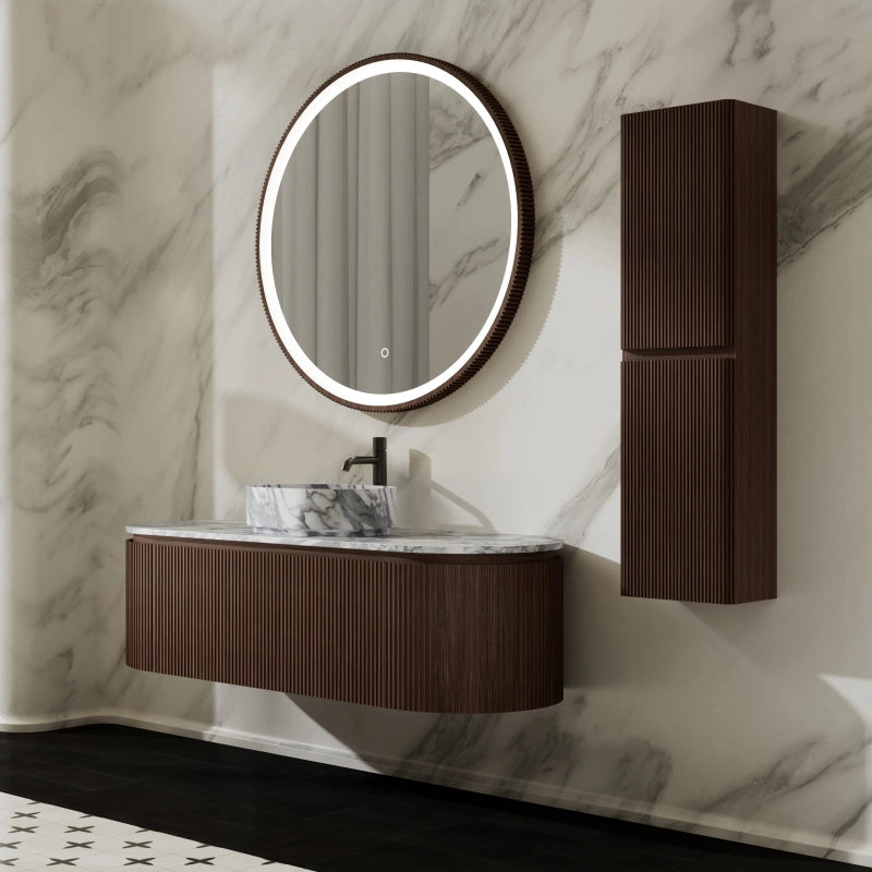 MonBlari Marble Countertop Basin Vanity with Single Storage Drawer