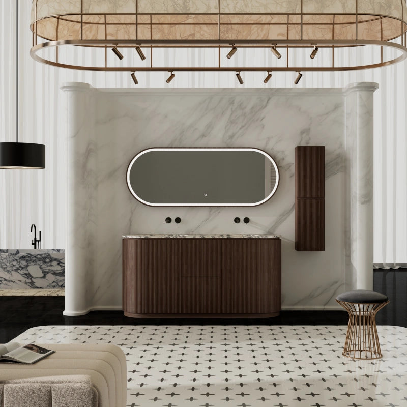 MonBlari Freestanding Double Basin Bathroom Vanity Set with Cabinet