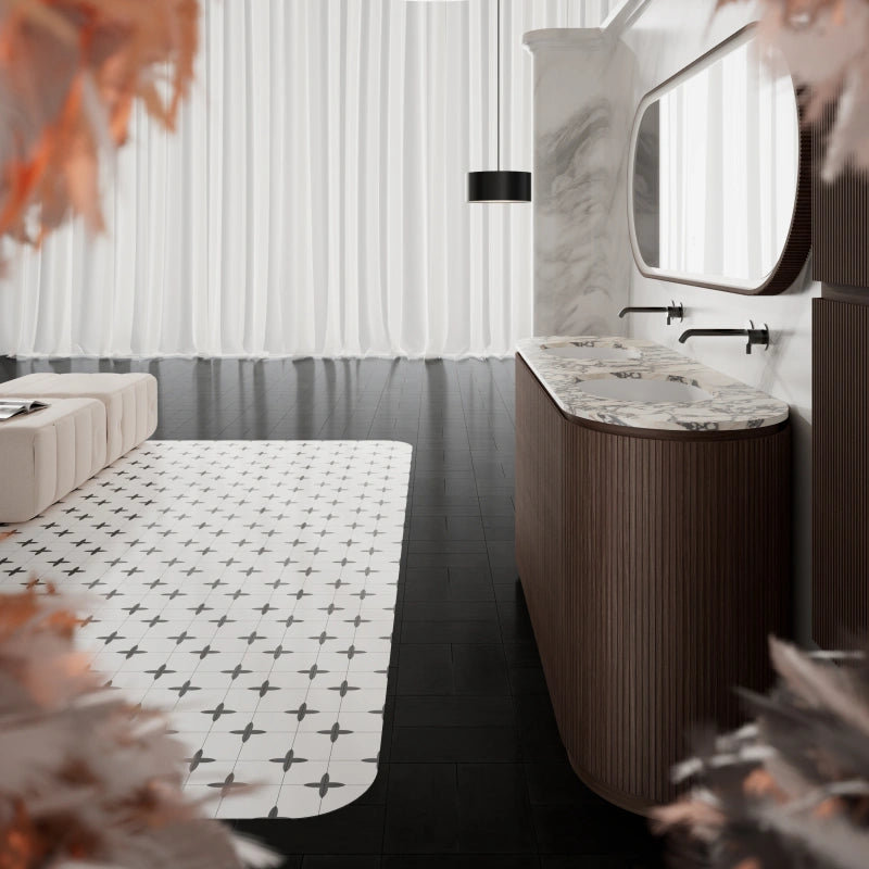MonBlari Freestanding Double Basin Bathroom Vanity Set with Cabinet