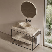 20" MonBlari Modern Natural Marble Bathroom Vessel Sink