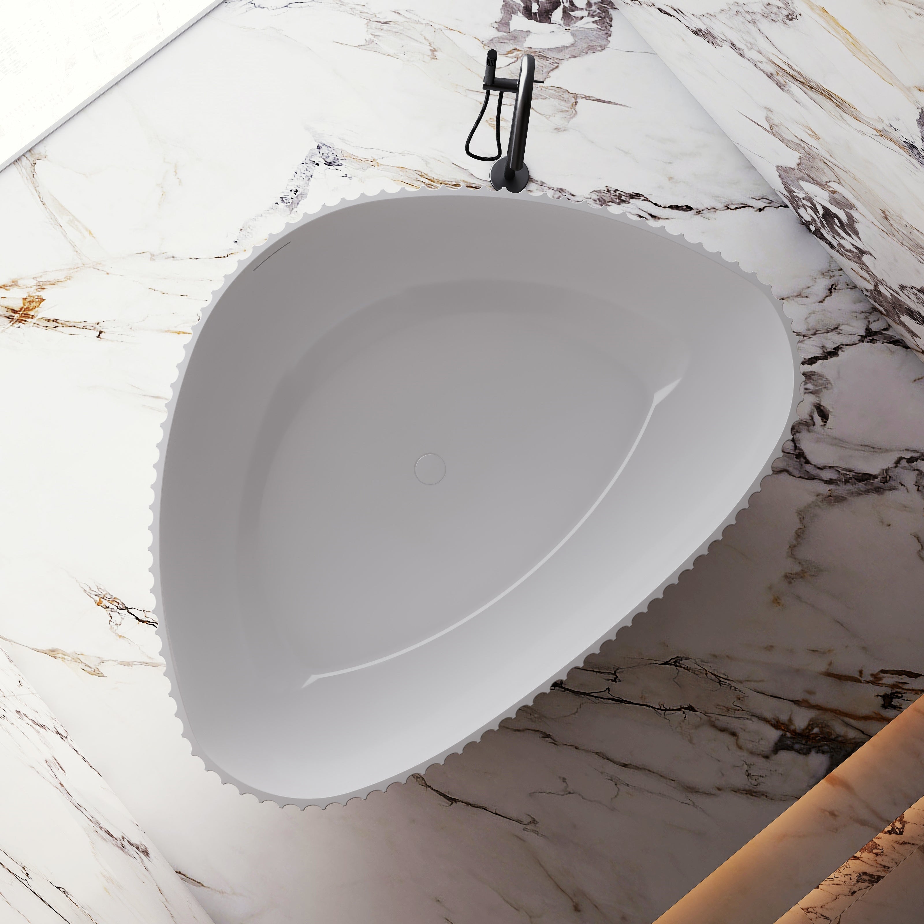 MonBlari Acrylic Freestanding Bathtub MY-66610-GW-TopView