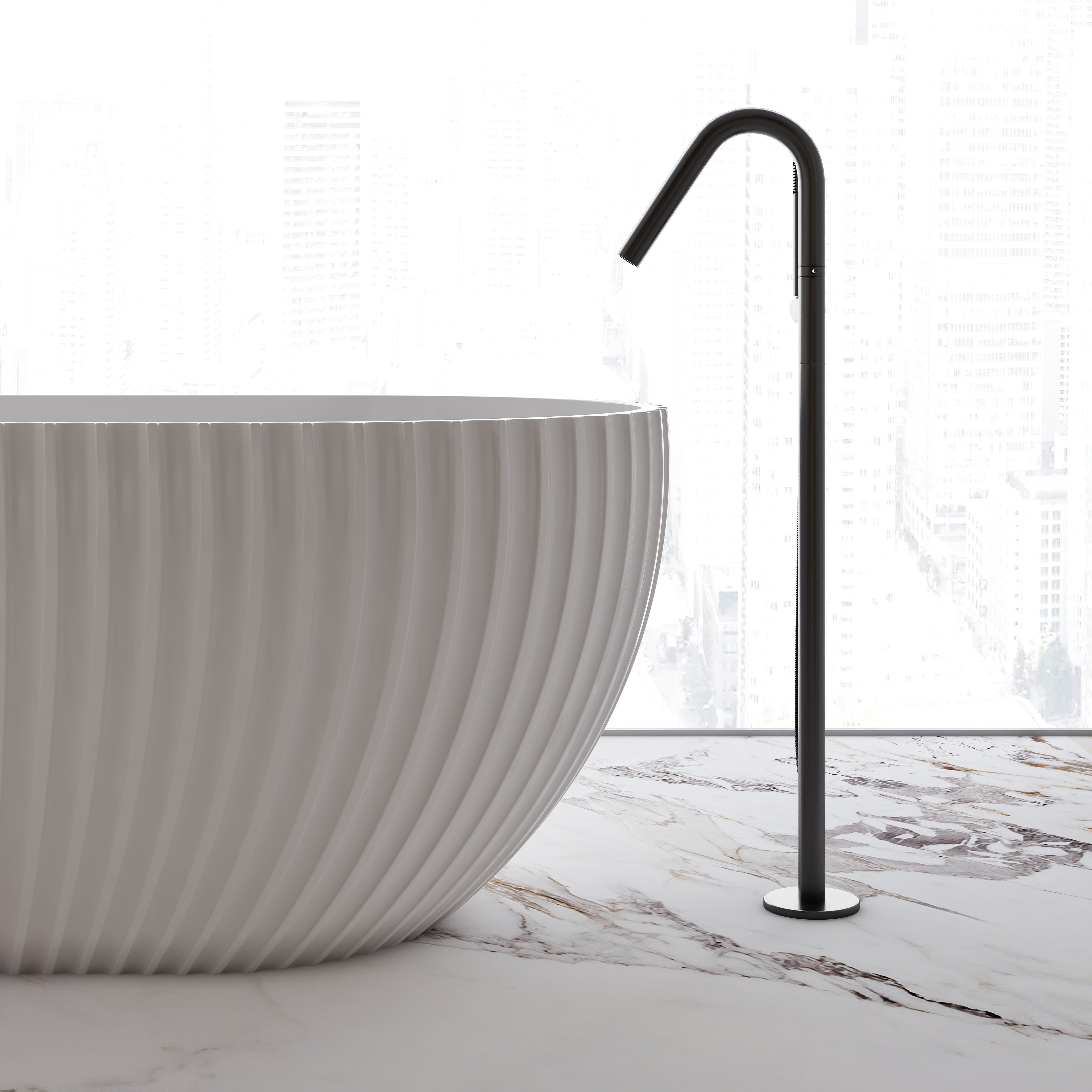 MonBlari Acrylic Freestanding Bathtub MY-66611-GW-FrontCloseUp