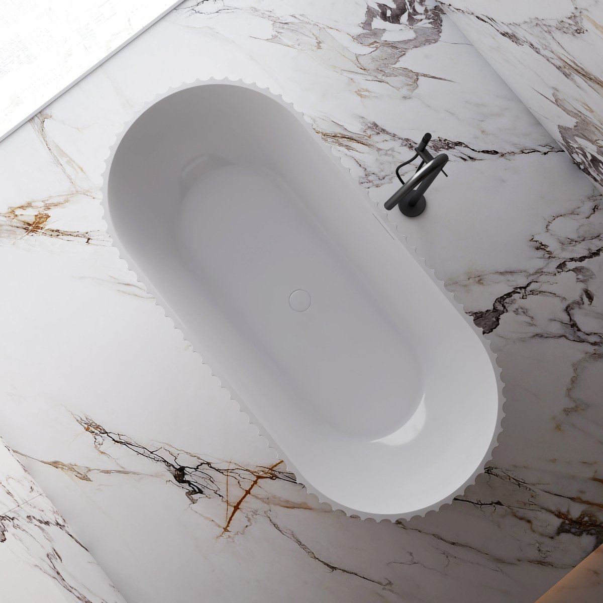 MonBlari Acrylic Freestanding Bathtub MY-66611-GW-TopView