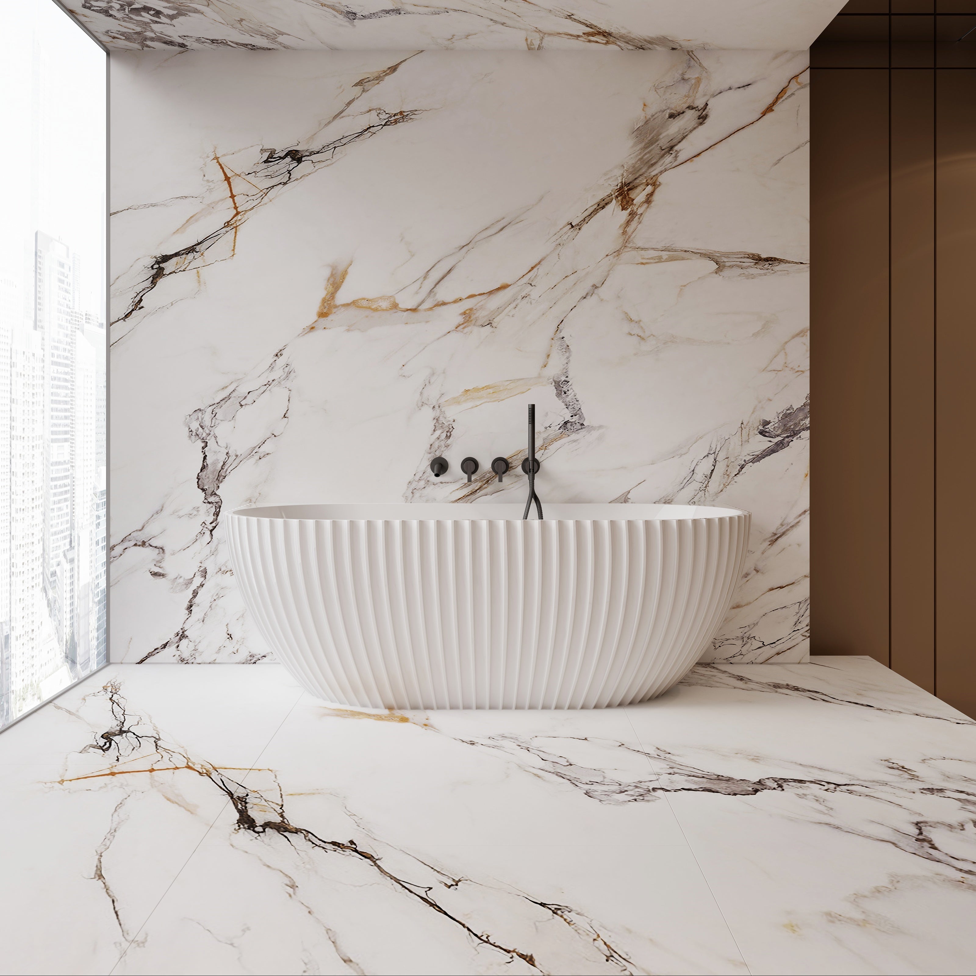 MonBlari Acrylic Freestanding Bathtub MY-66616-GW-FrontView