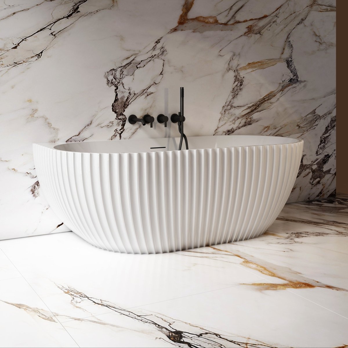 MonBlari Acrylic Freestanding Bathtub MY-66616-GW-SideView
