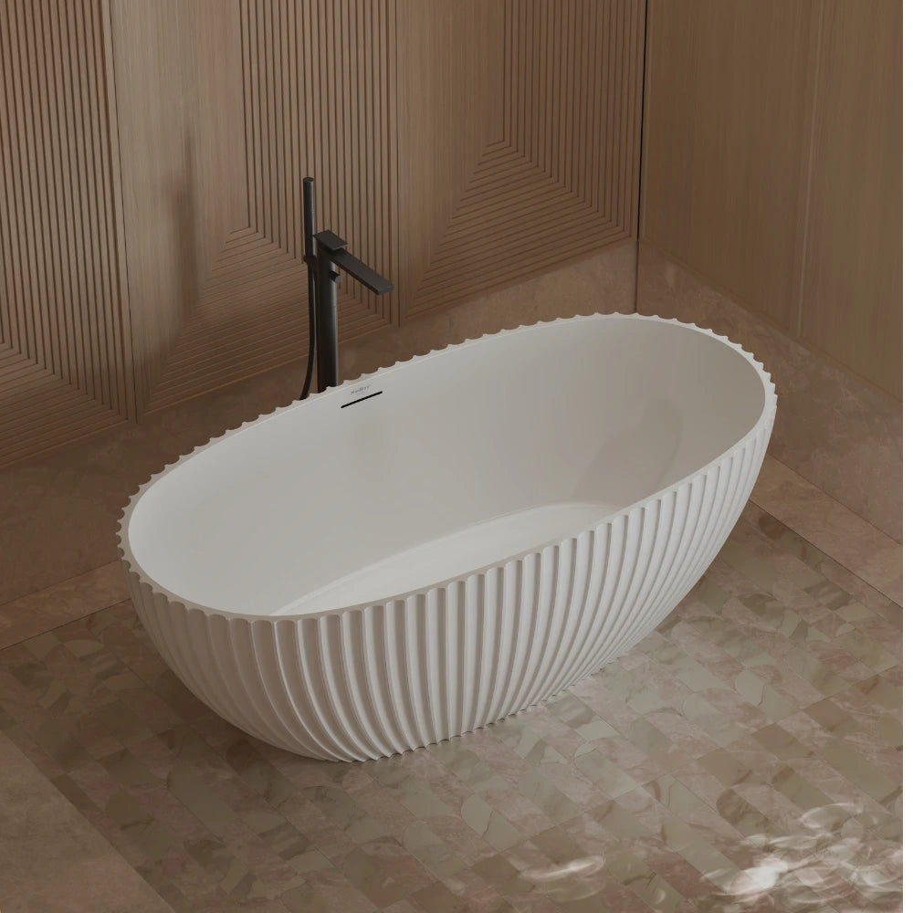 Monblari 59.1" Sheba Acrylic Double-Slipper Tub