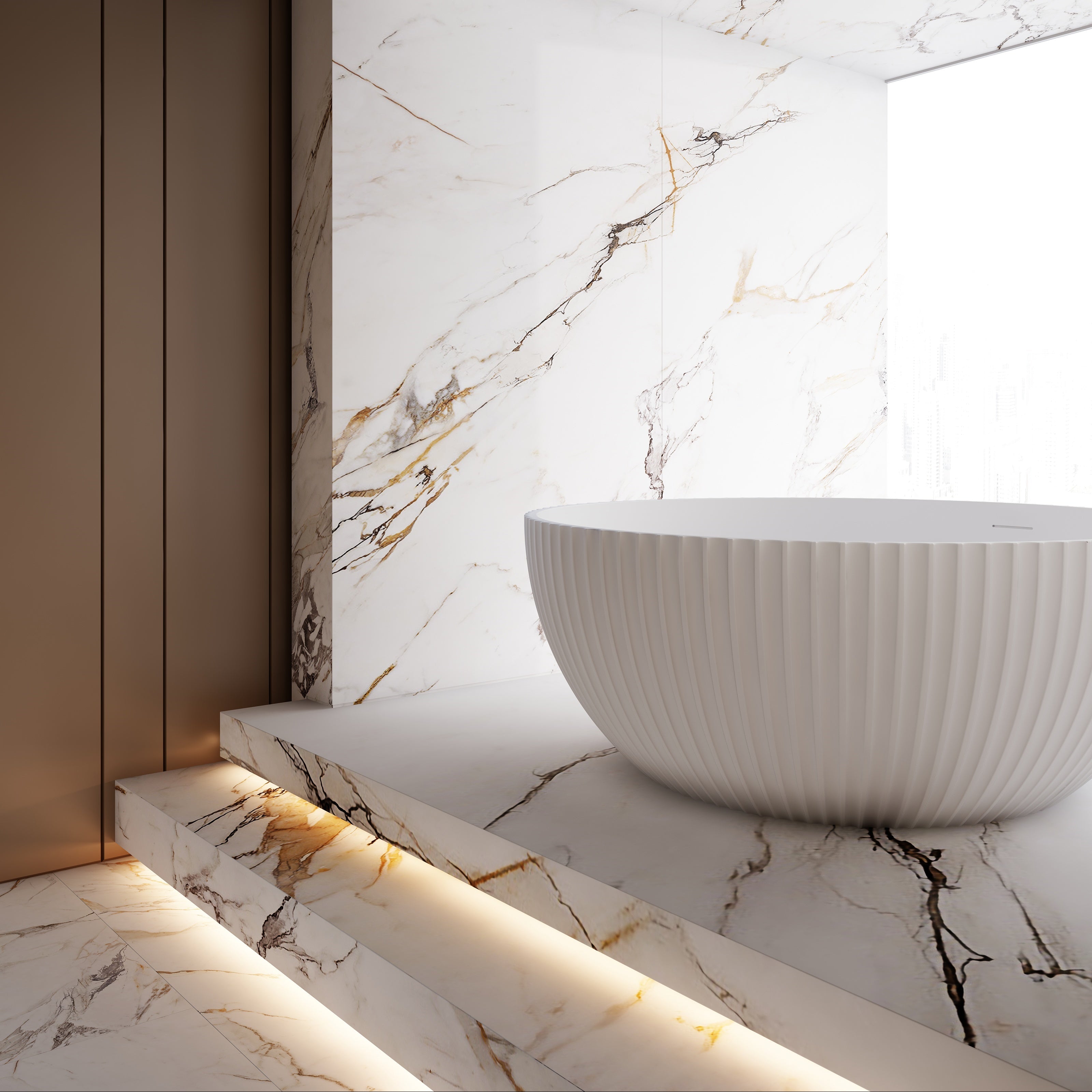 MonBlari Acrylic Freestanding Bathtub MY-66619-GW-SideCloseUp