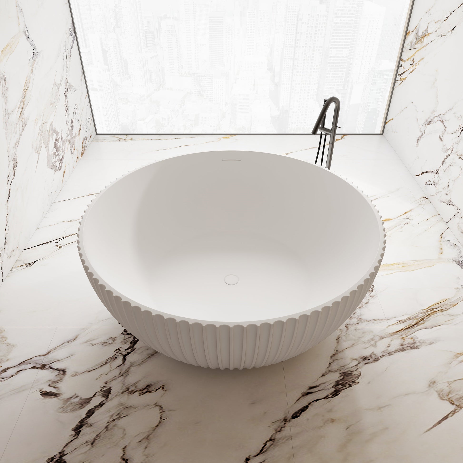 MonBlari Acrylic Freestanding Bathtub MY-66619-GW-FrontTop