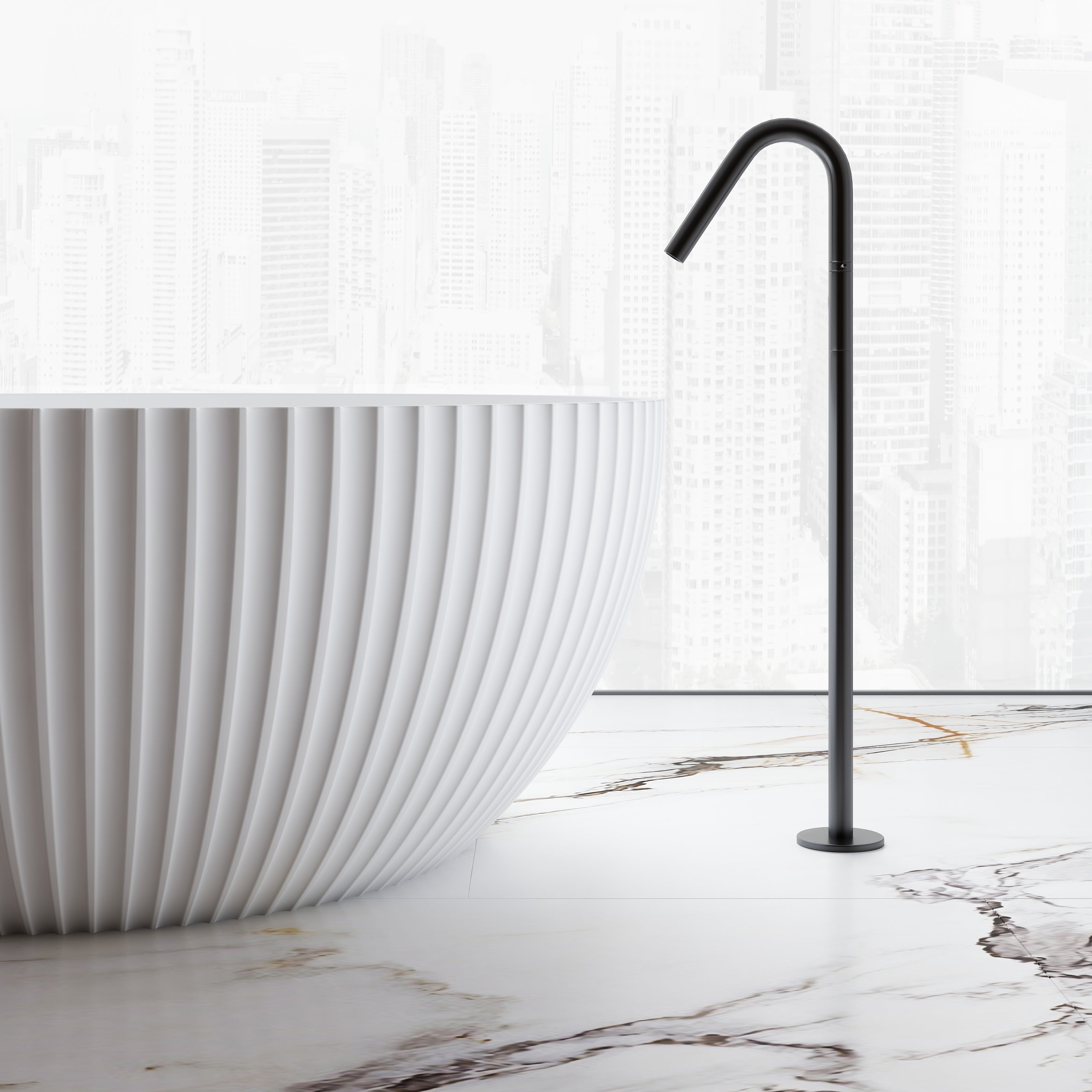 MonBlari Acrylic Freestanding Bathtub MY-66619-GW-frontCloseUp