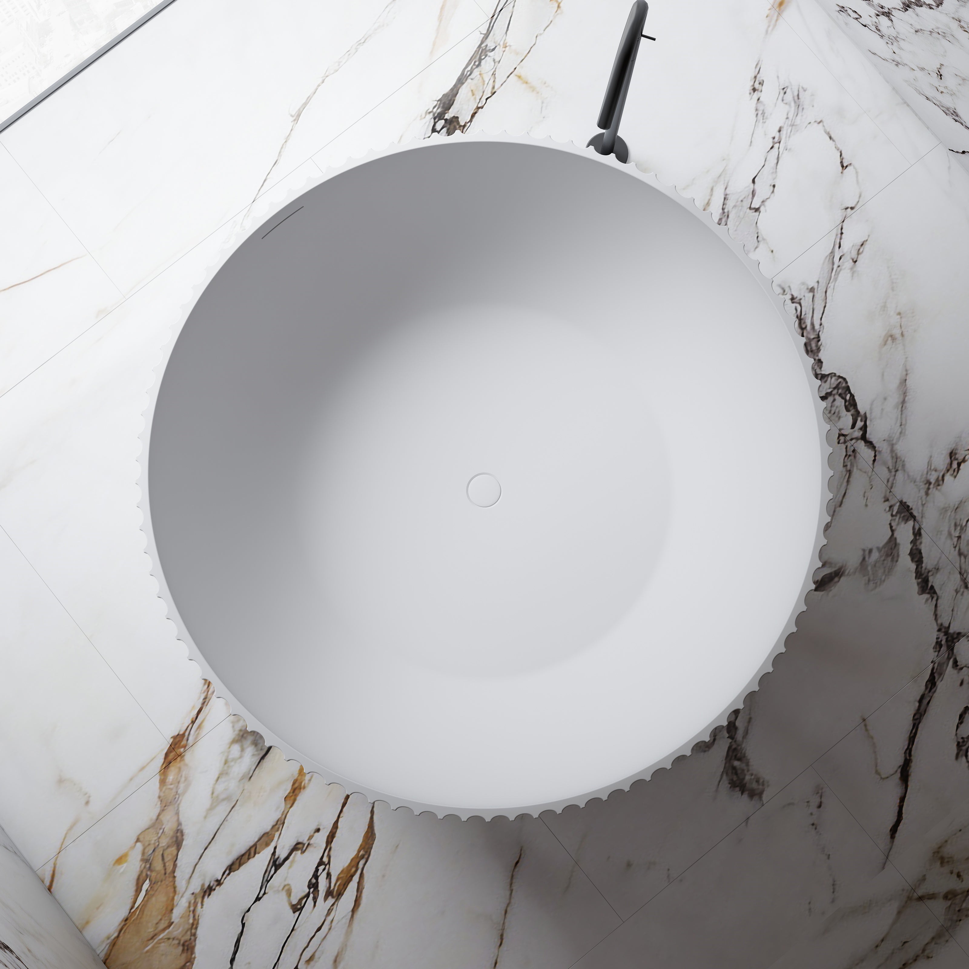 MonBlari Acrylic Freestanding Bathtub MY-66619-GW-TopView