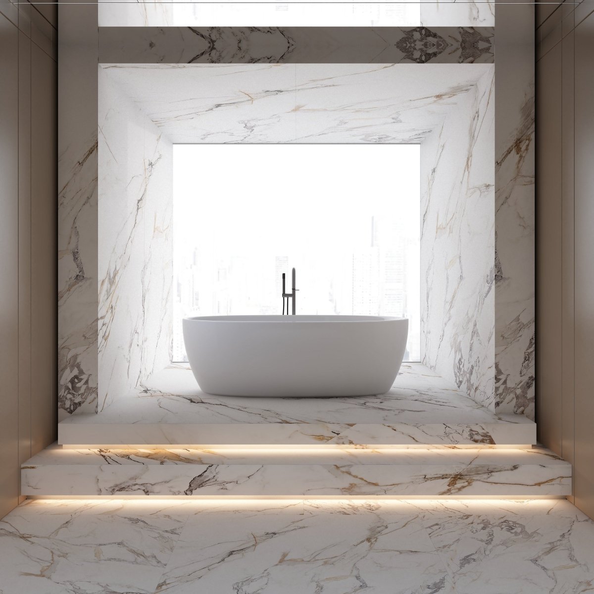 MonBlari Acrylic Freestanding Bathtub MY-66651-GW-FrontView