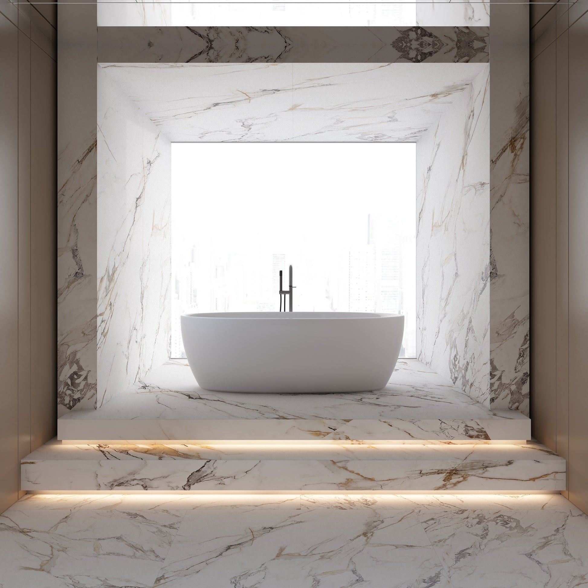 MonBlari Acrylic Freestanding Bathtub MY-66651-GW-FrontView