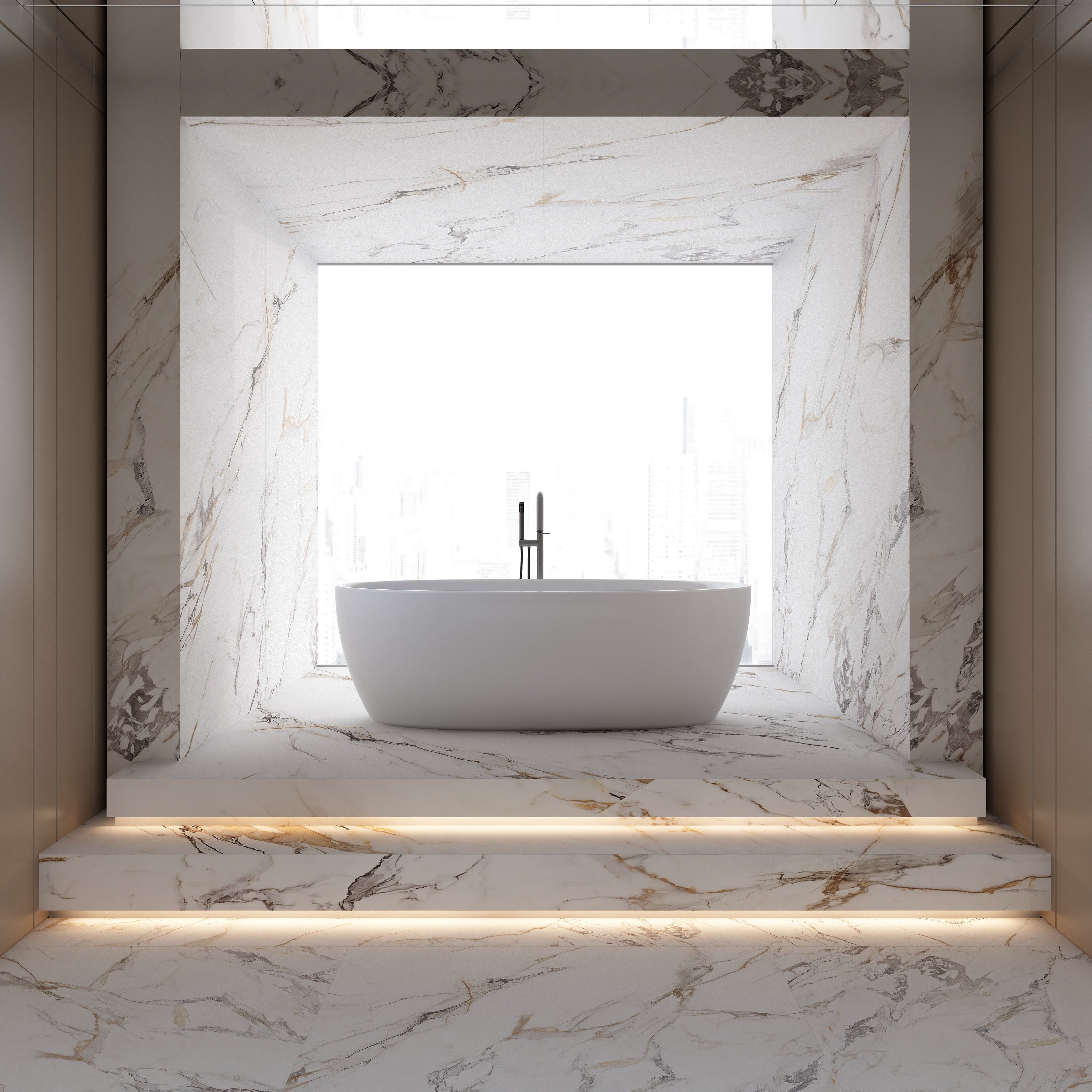 MonBlari Acrylic Freestanding Bathtub MY-66651-GW-FrontView