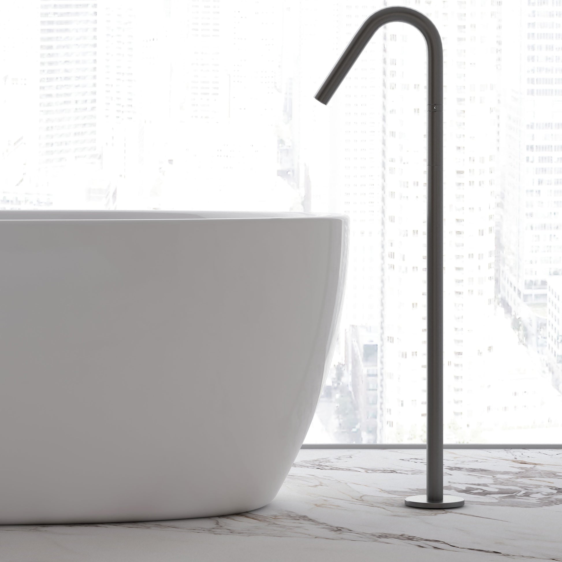 MonBlari Acrylic Freestanding Bathtub MY-66651-GW-FrontCloseUp