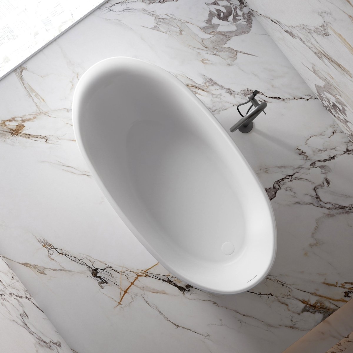 MonBlari Acrylic Freestanding Bathtub MY-66651-GW-TopView