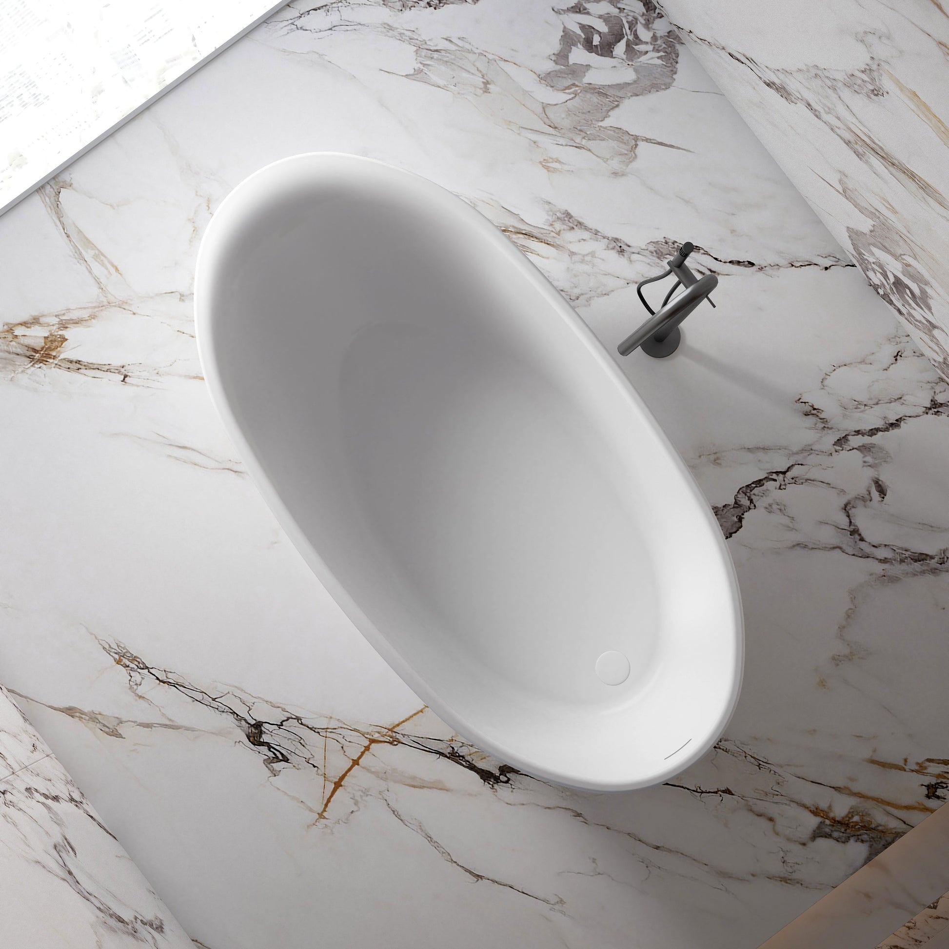 MonBlari Acrylic Freestanding Bathtub MY-66651-GW-TopView