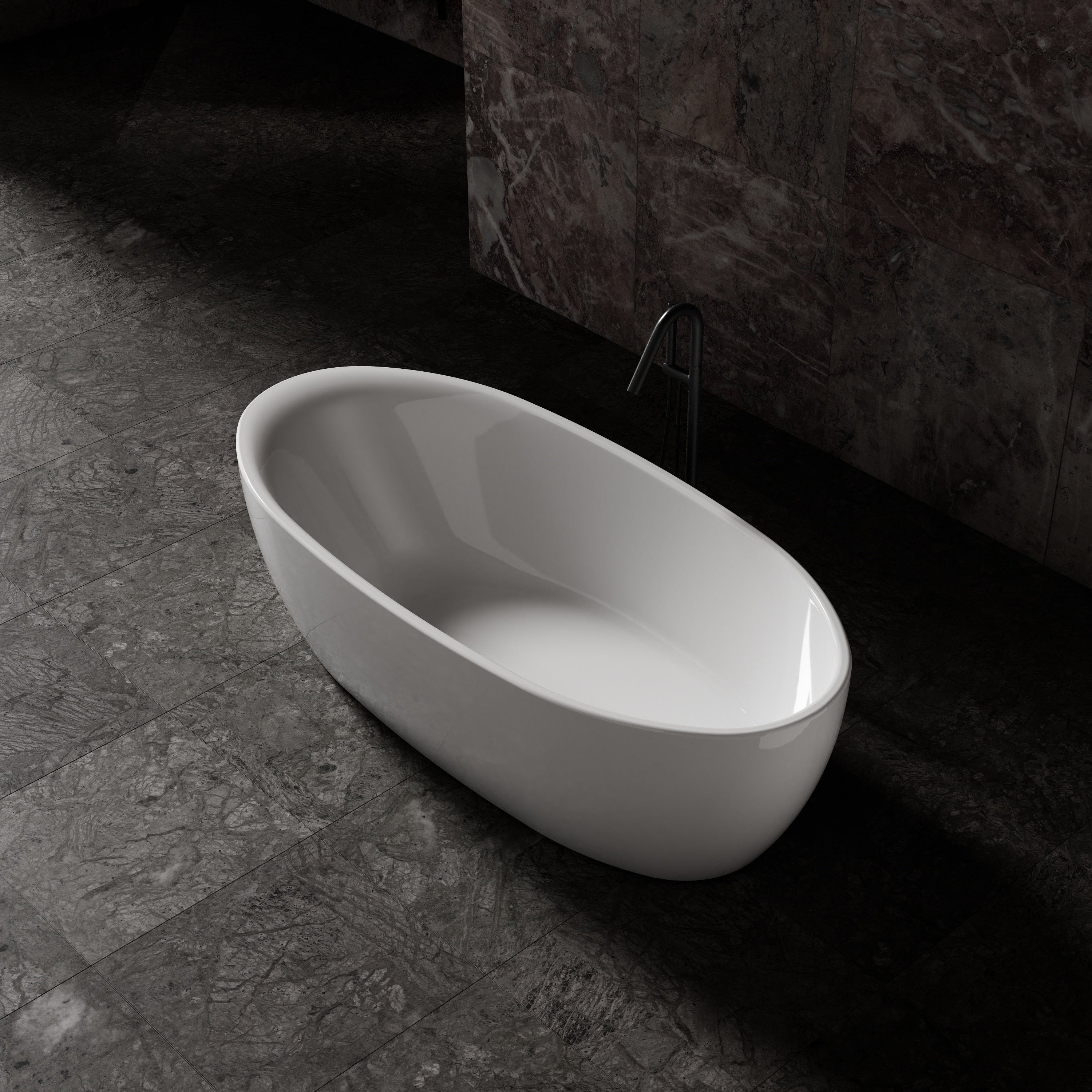 MonBlari Acrylic Freestanding Bathtub MY-66651-GW-SideTop