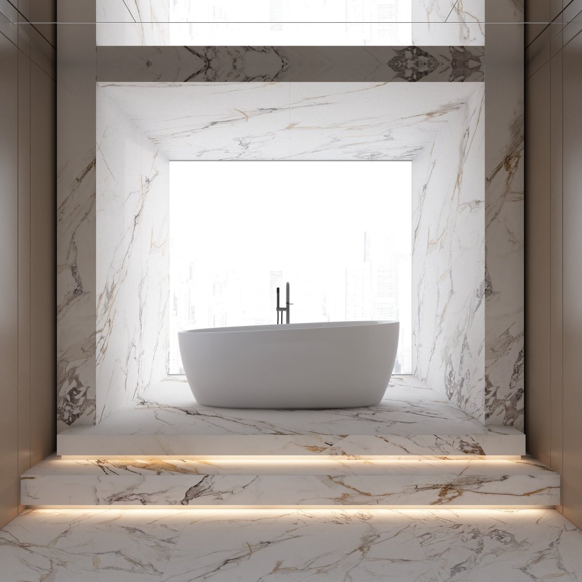 MonBlari Acrylic Freestanding Bathtub MY-66652-GW-FrontView