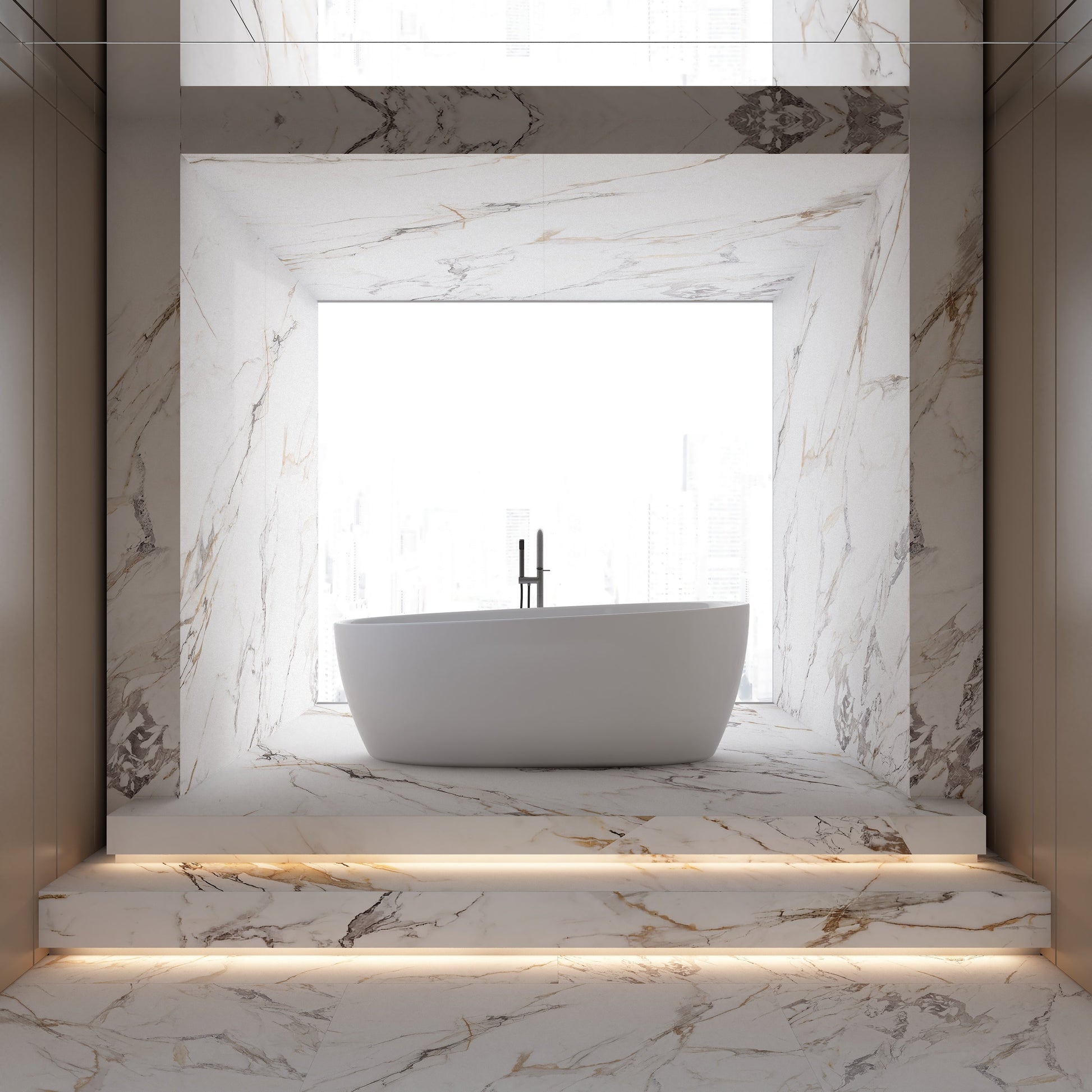 MonBlari Acrylic Freestanding Bathtub MY-66652-GW-FrontView