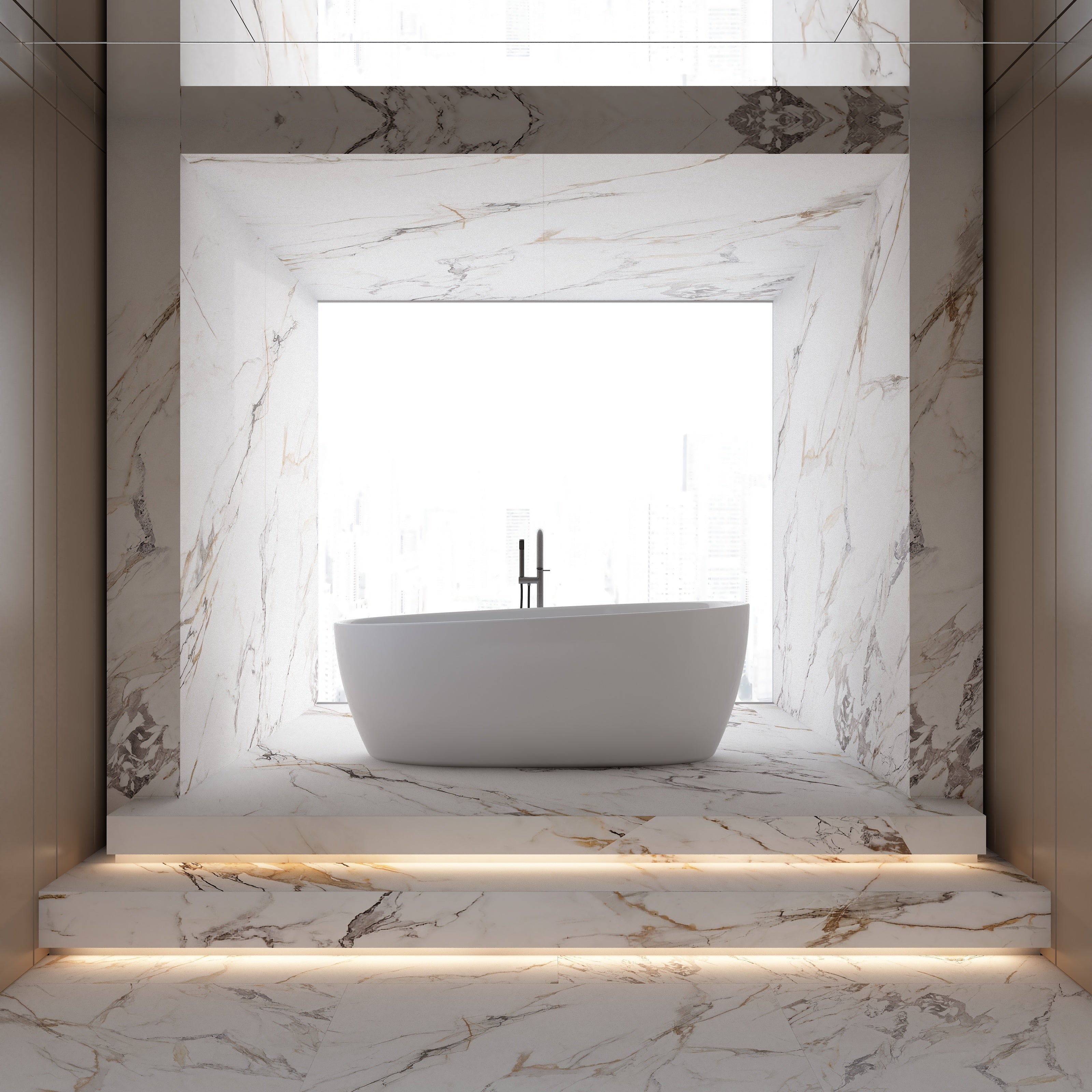 MonBlari Acrylic Freestanding Bathtub MY-66652-GW-FrontView