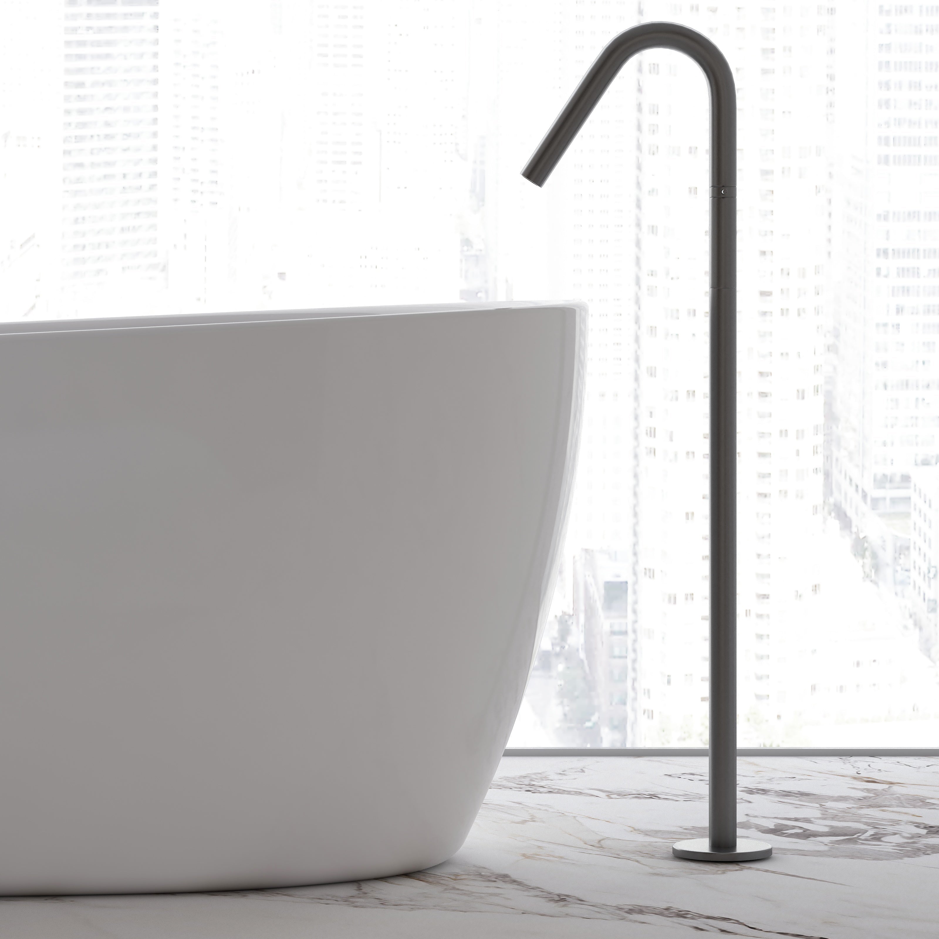 MonBlari Acrylic Freestanding Bathtub MY-66652-GW-FrontCloseUp