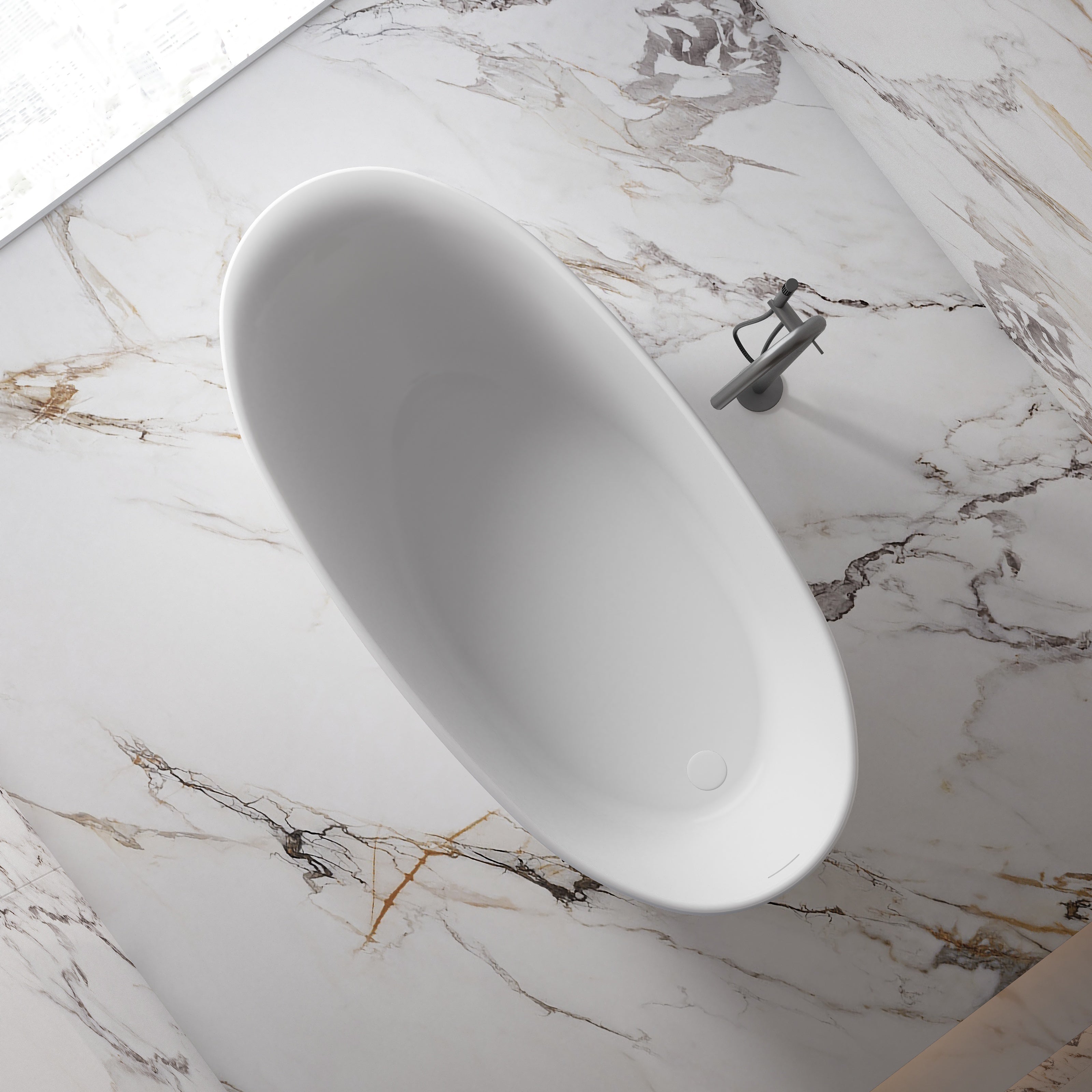 MonBlari Acrylic Freestanding Bathtub MY-66652-GW-TopView