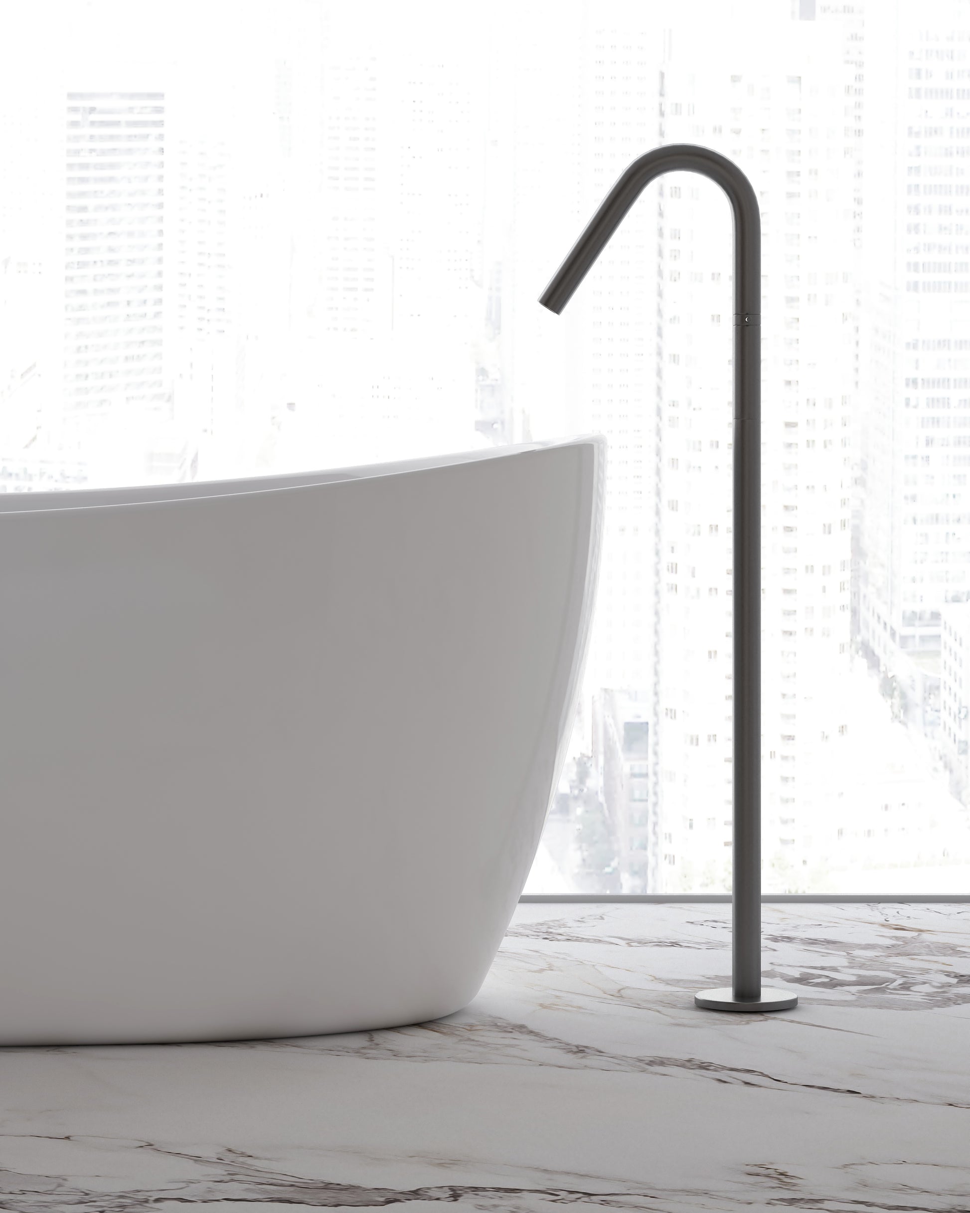 MonBlari Acrylic Freestanding Bathtub MY-66653-GW-FrontCloseUp