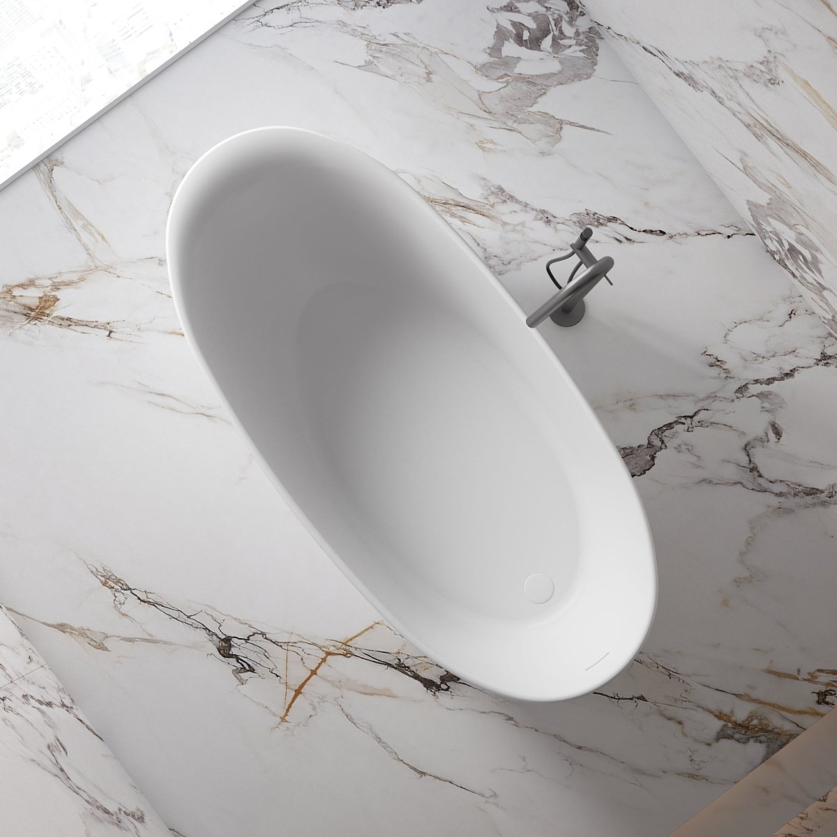 MonBlari Acrylic Freestanding Bathtub MY-66653-GW-TopView
