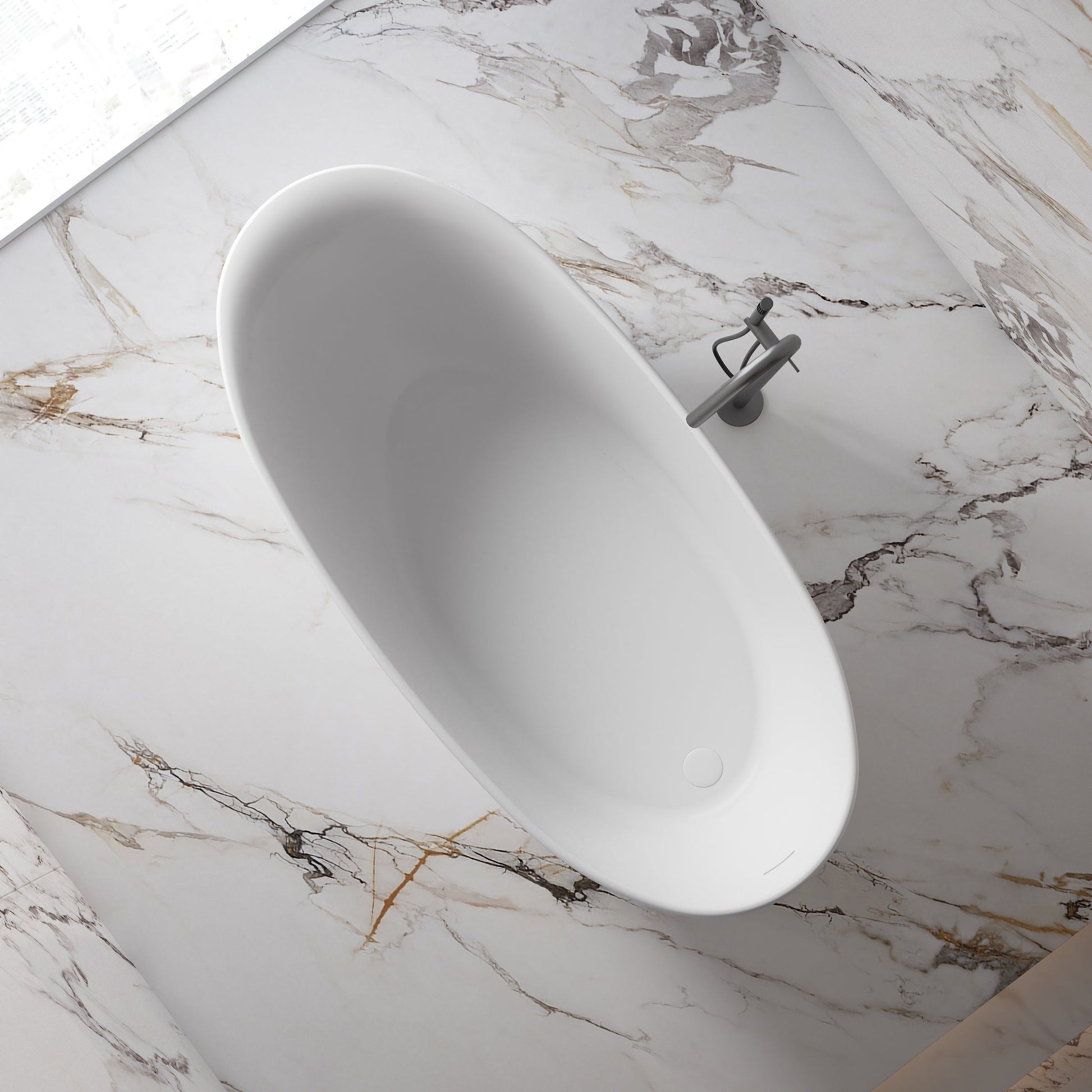 MonBlari Acrylic Freestanding Bathtub MY-66653-GW-TopView