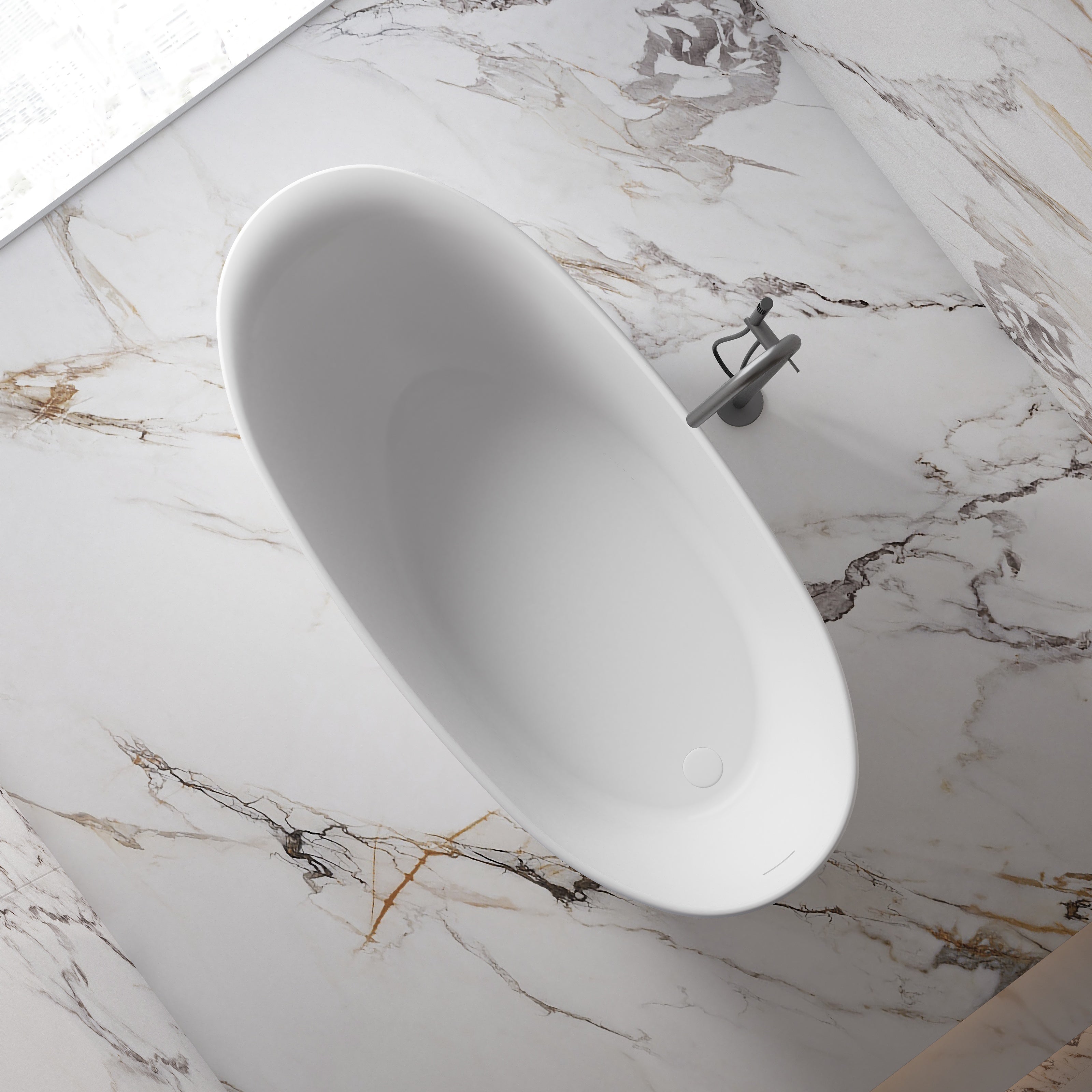 MonBlari Acrylic Freestanding Bathtub MY-66653-GW-TopView