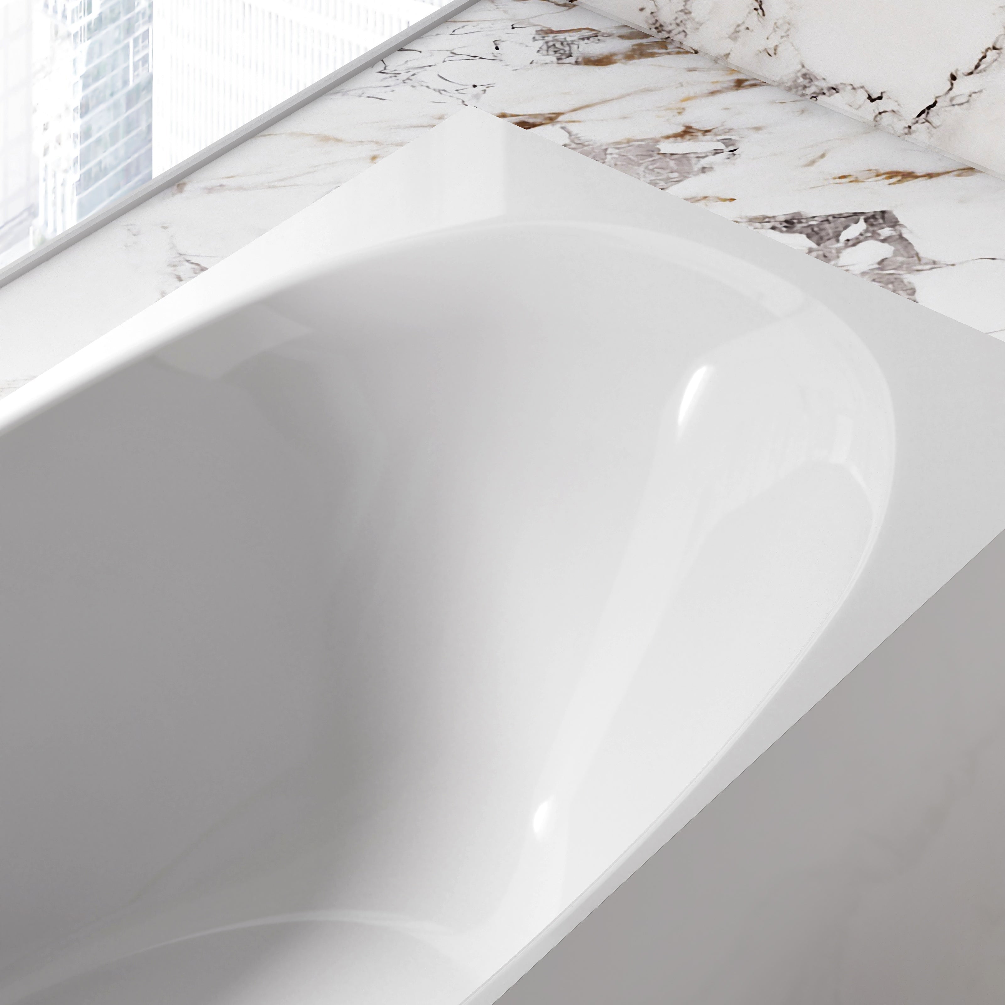 MonBlari Acrylic Freestanding Bathtub MY-66655-GW-CloseUp