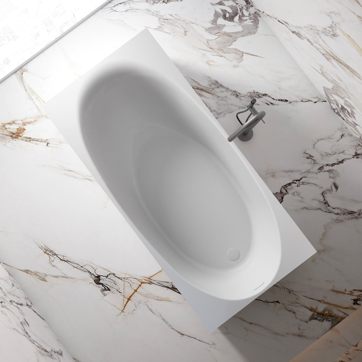 MonBlari Acrylic Freestanding Bathtub MY-66655-GW-TopView