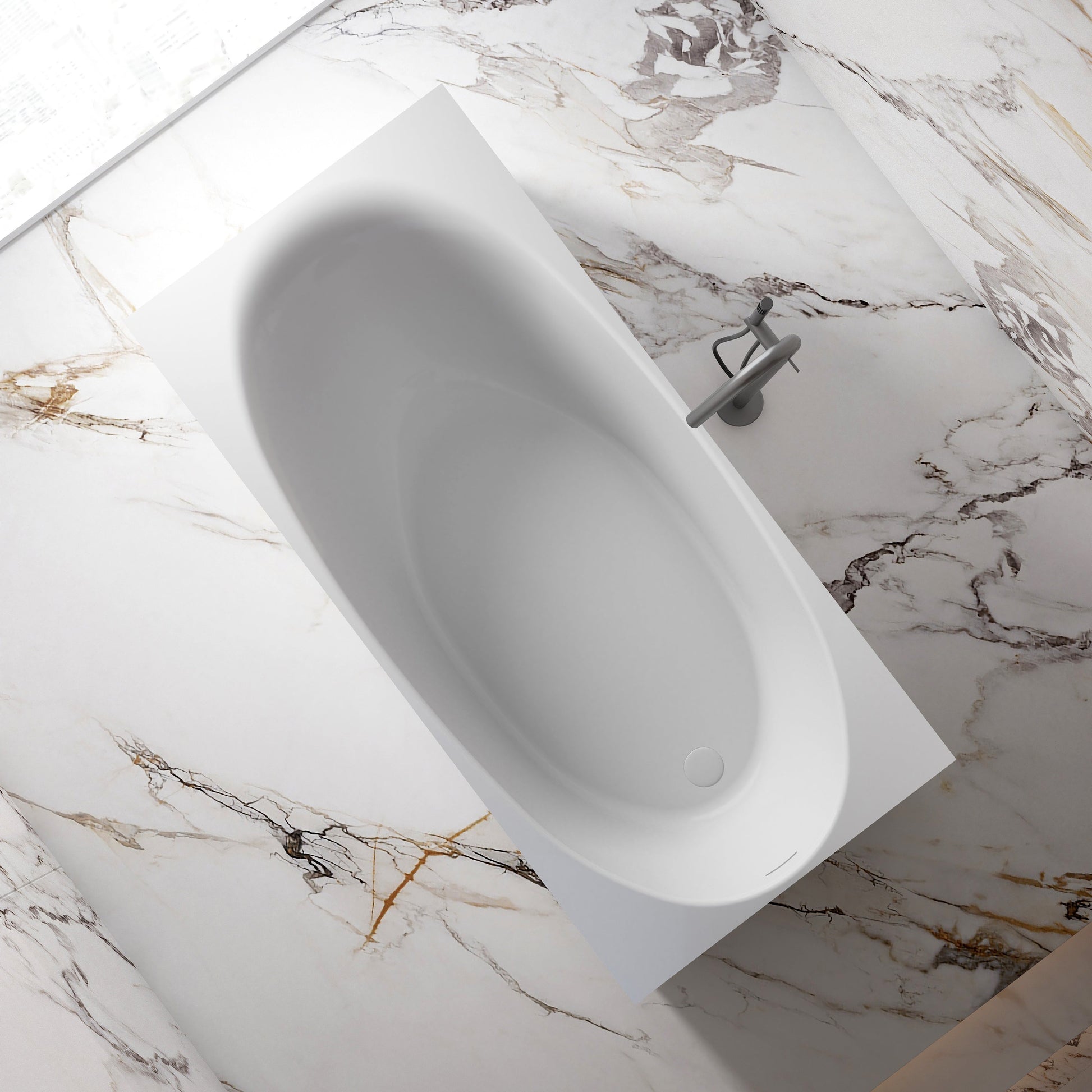 MonBlari Acrylic Freestanding Bathtub MY-66655-GW-TopView